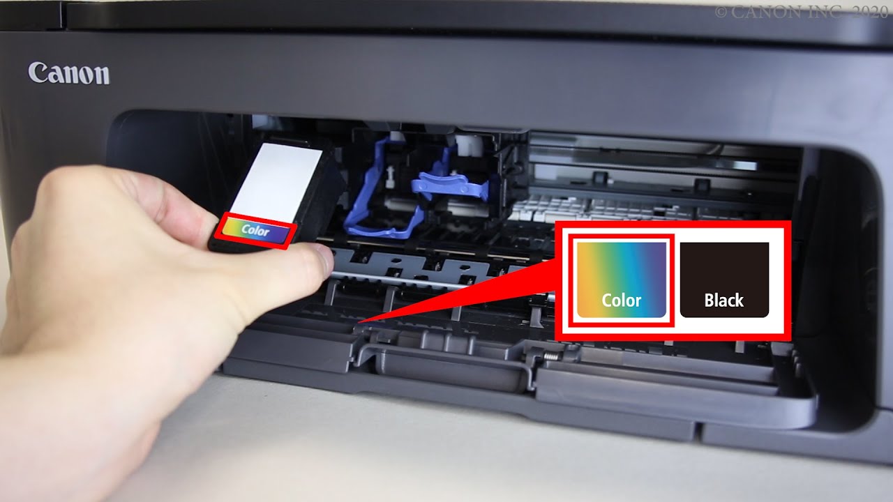 how to change ink on canon printer